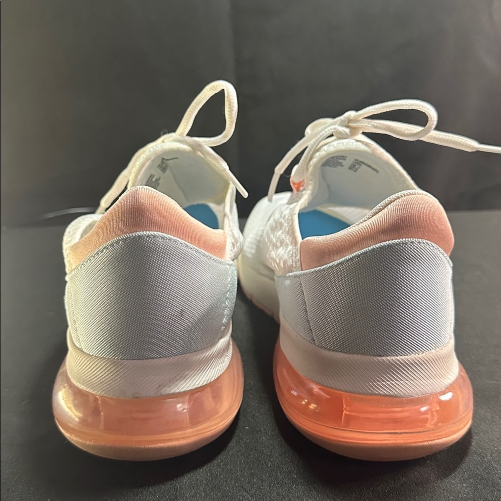Women's White and Pink Avia o2 Air Memory Foam Athletic Shoes - Picture 3 of 6